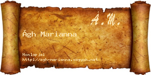 Ágh Marianna névjegykártya