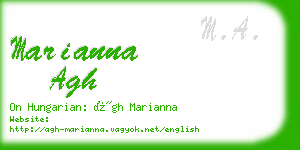 marianna agh business card